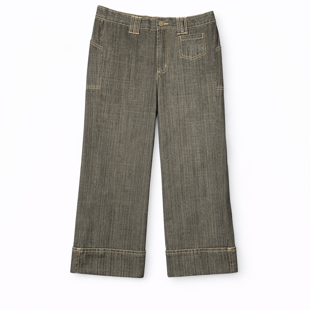 Holly Robinson Peete Maternity Wide Leg Ankle Jeans | Medium Wash | Size M